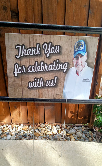 Custom Yard Signs with Metal Stake – Graduation, Garage Sale & Event Displays