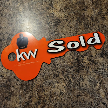 Realtor SOLD Key Sign – Custom Real Estate Closing Photo Prop