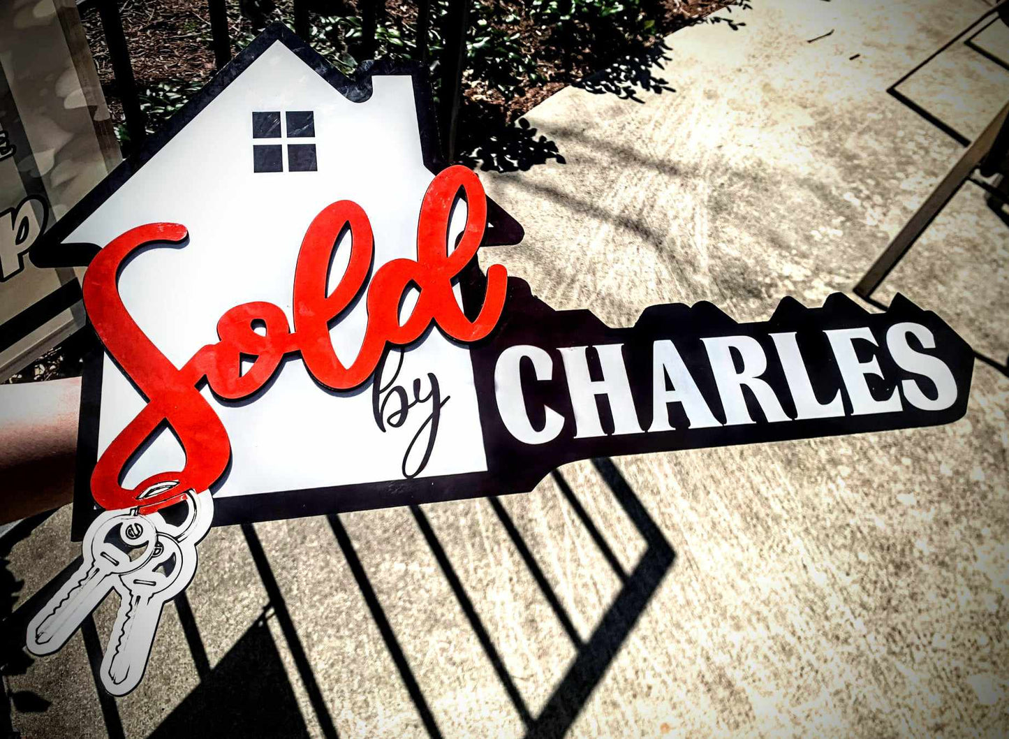 Realtor SOLD Key Sign – Custom Real Estate Closing Photo Prop