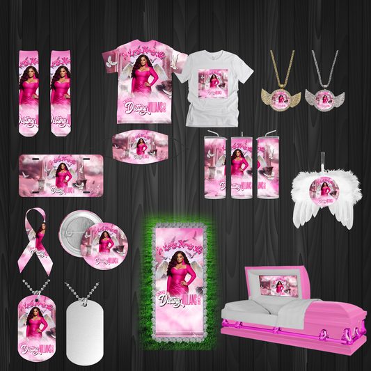 Pink Funeral Memorial Bundle – Digital Templates