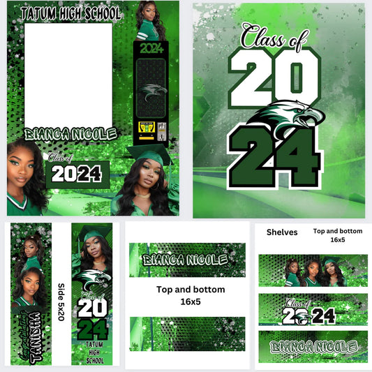 Grad Editable Vending Machine Template & Design (Canva Green)